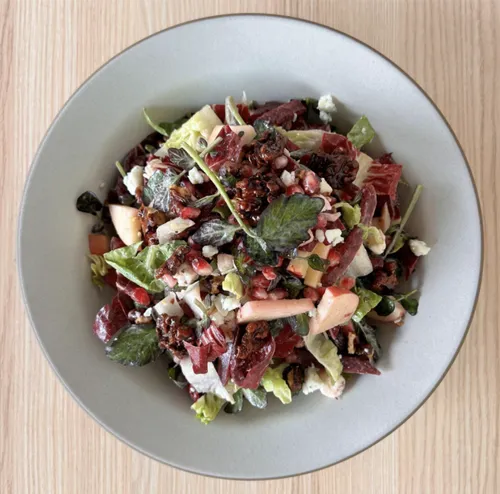 Chopped apple & walnut salad