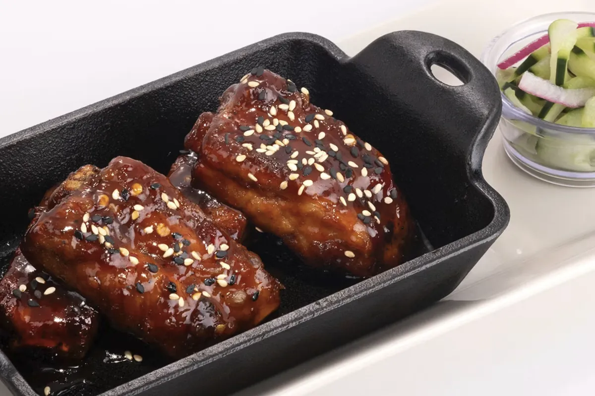 Sweet-soy glazed ribs