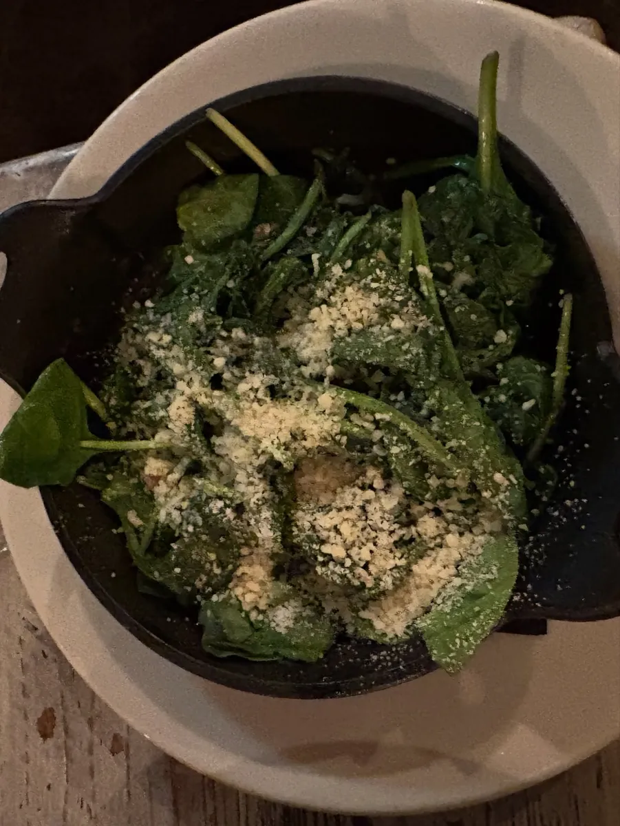 Sautéed baby spinach