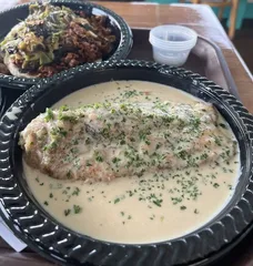 Chile relleno de queso con crema