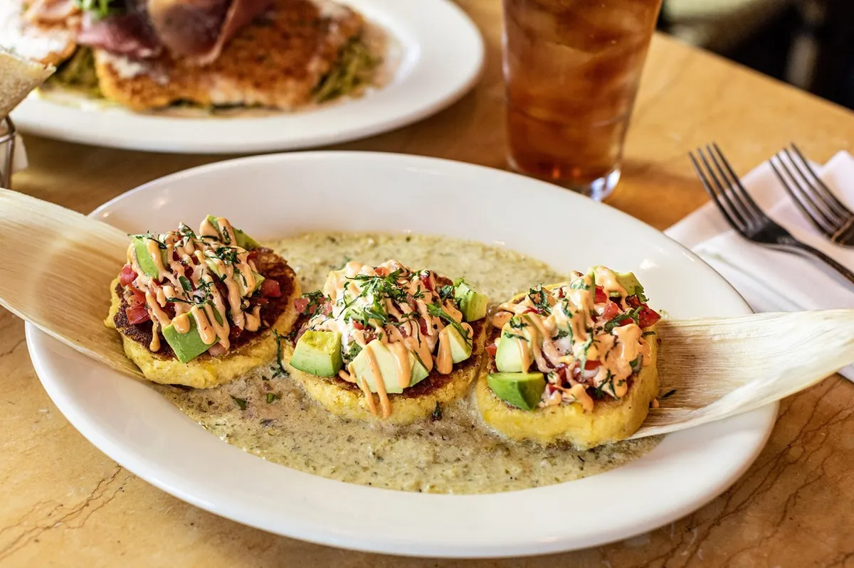 Sweet corn tamale cakes