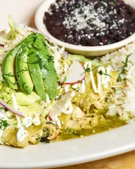 Green chile chicken enchiladas
