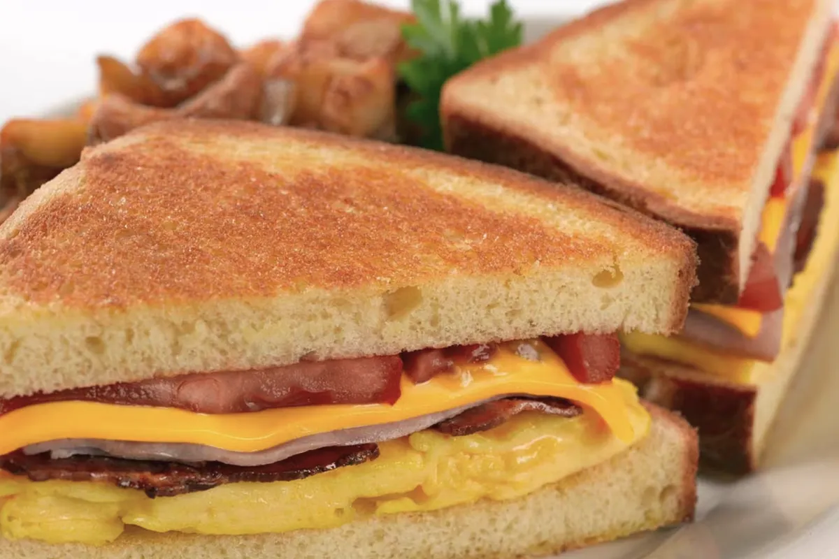 Brioche breakfast sandwich