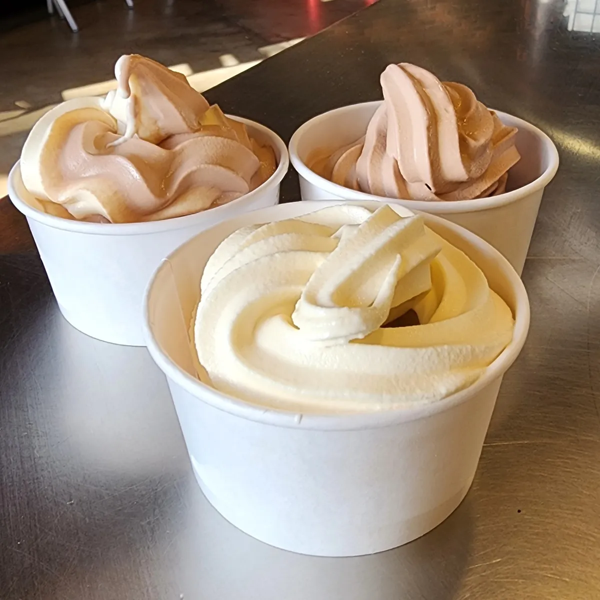 Soft serve ice cream cone