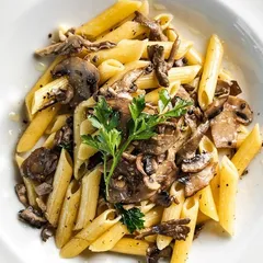Penne ai funghi vegan