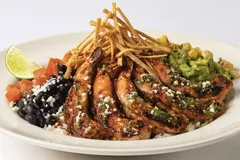 Baja bowl with chipotle-honey shrimp