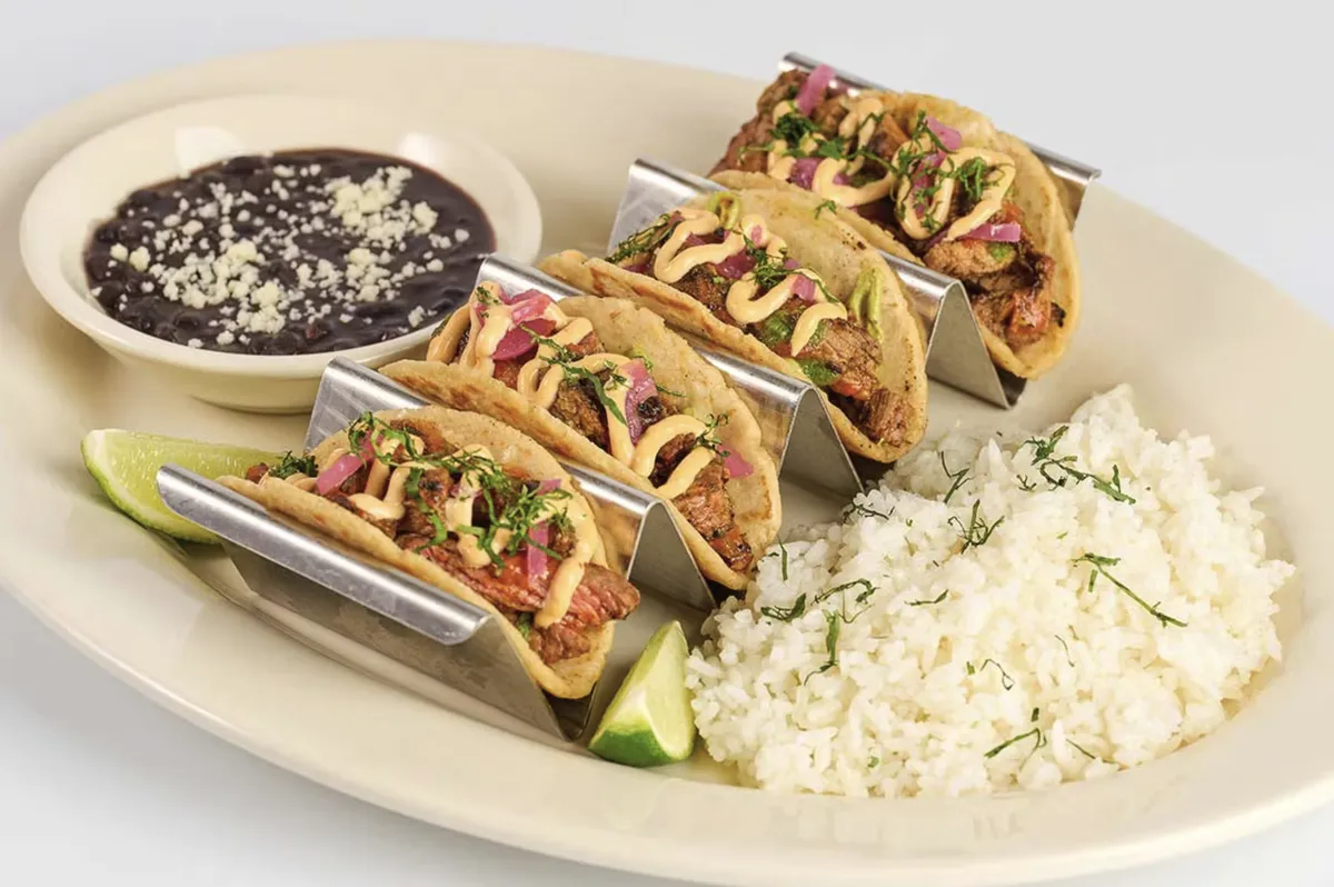 Grilled steak tacos