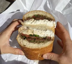 Burrata Caprese sandwich
