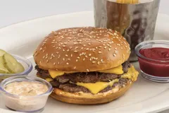 Double smash cheeseburger