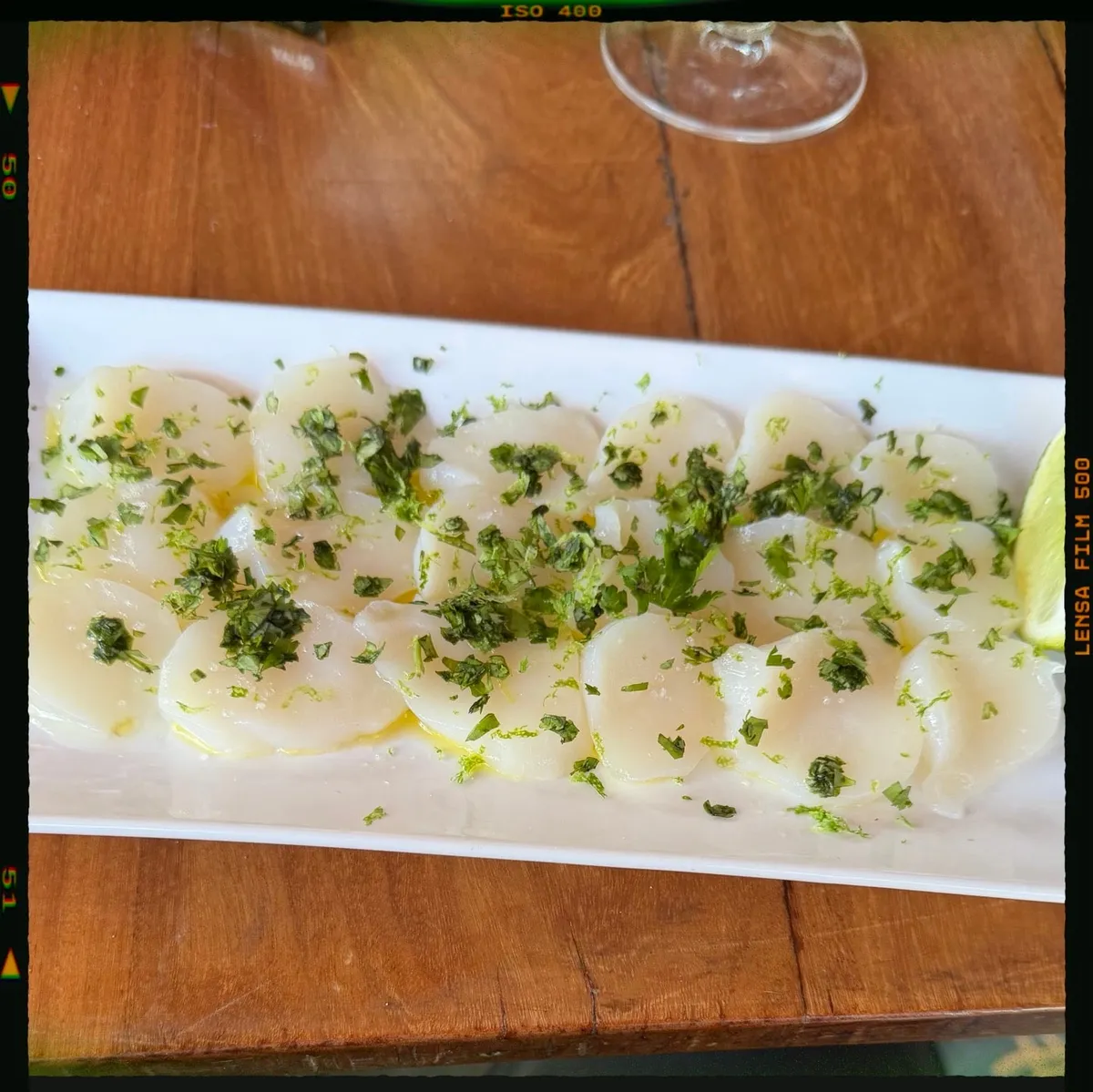 Sea scallop carpaccio