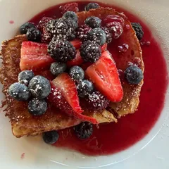 Blackberry stuffed French toast
